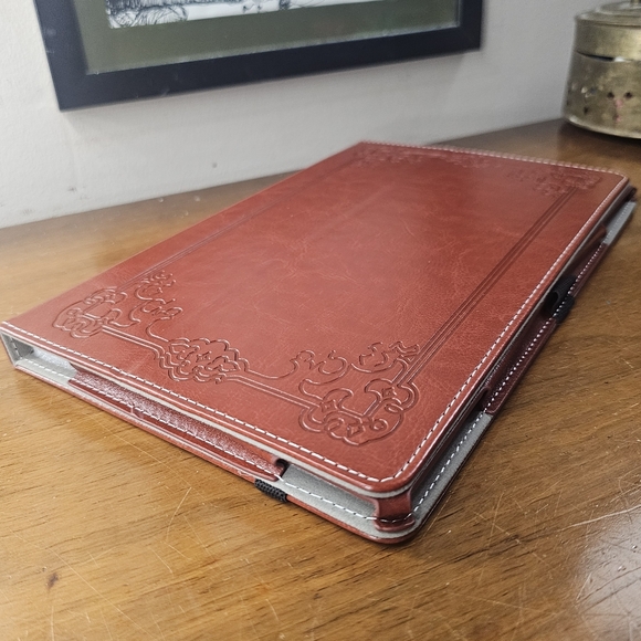 NWT Moko Vintage Style Brown Leather Case - Fire HD 10 - Picture 2 of 4